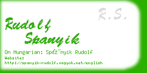 rudolf spanyik business card